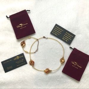 GlassOfVenice Royal Cognac Spirals Matching Set